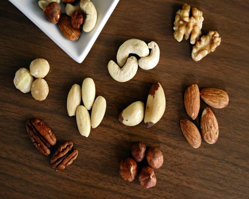 Assorted nuts like almonds and walnuts